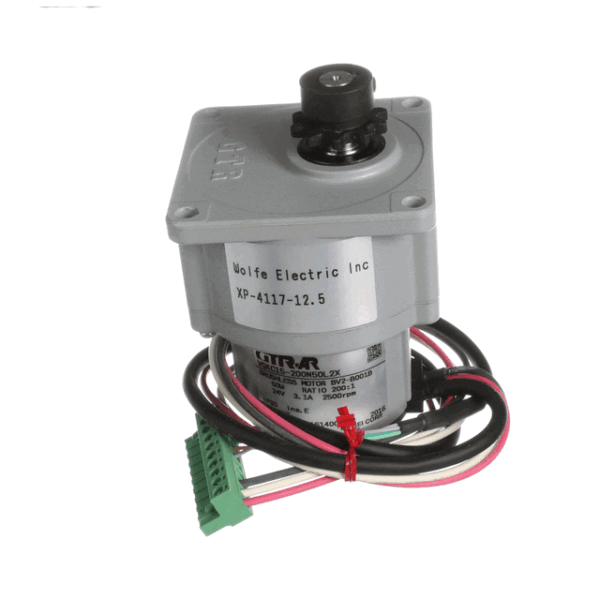 XLT Ovens SP4117-12.5-RPMSB Motor Assembly with Sprocket, Conveyor, 24V, 50W